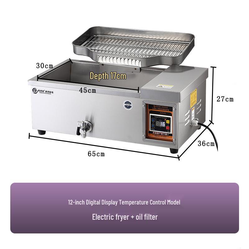 Commercial Deep Fryer: Multi-Functional Large Capacity Automatic Electric Fryer for Dough Sticks and Twists.