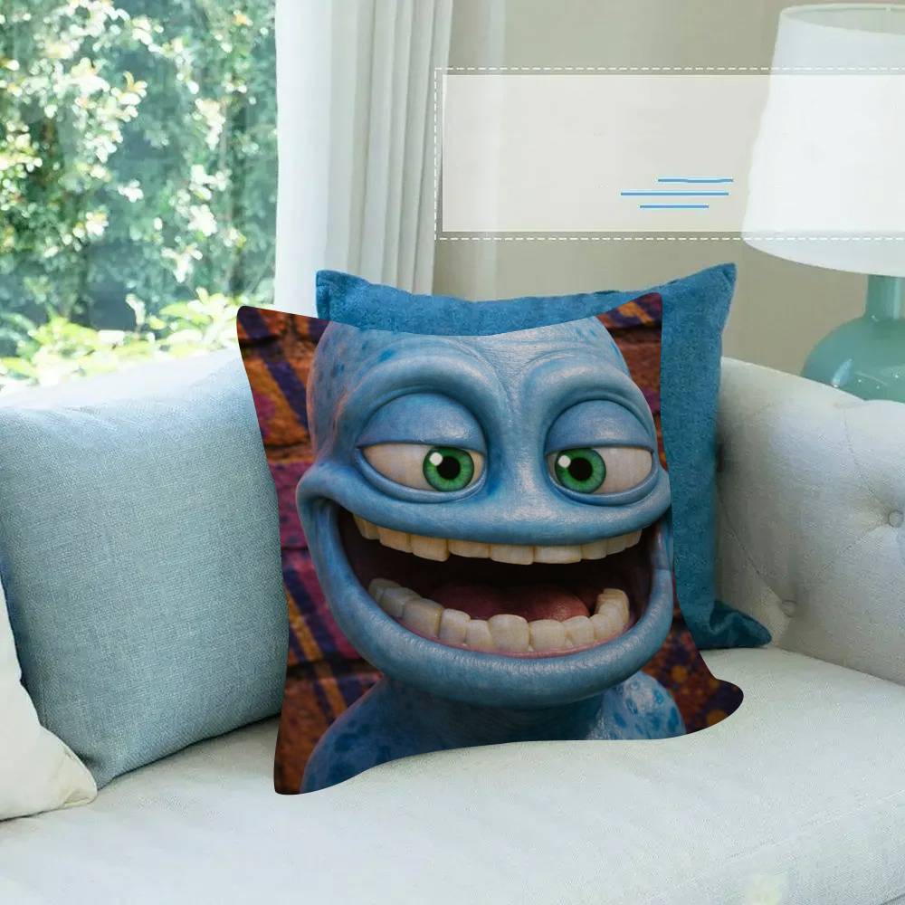 C-Crazy Frog DJ Ding D-Ding cushion  Pillow Gift Home Office Decoration Bedroom Sofa Car Cushion Cover case 45x45