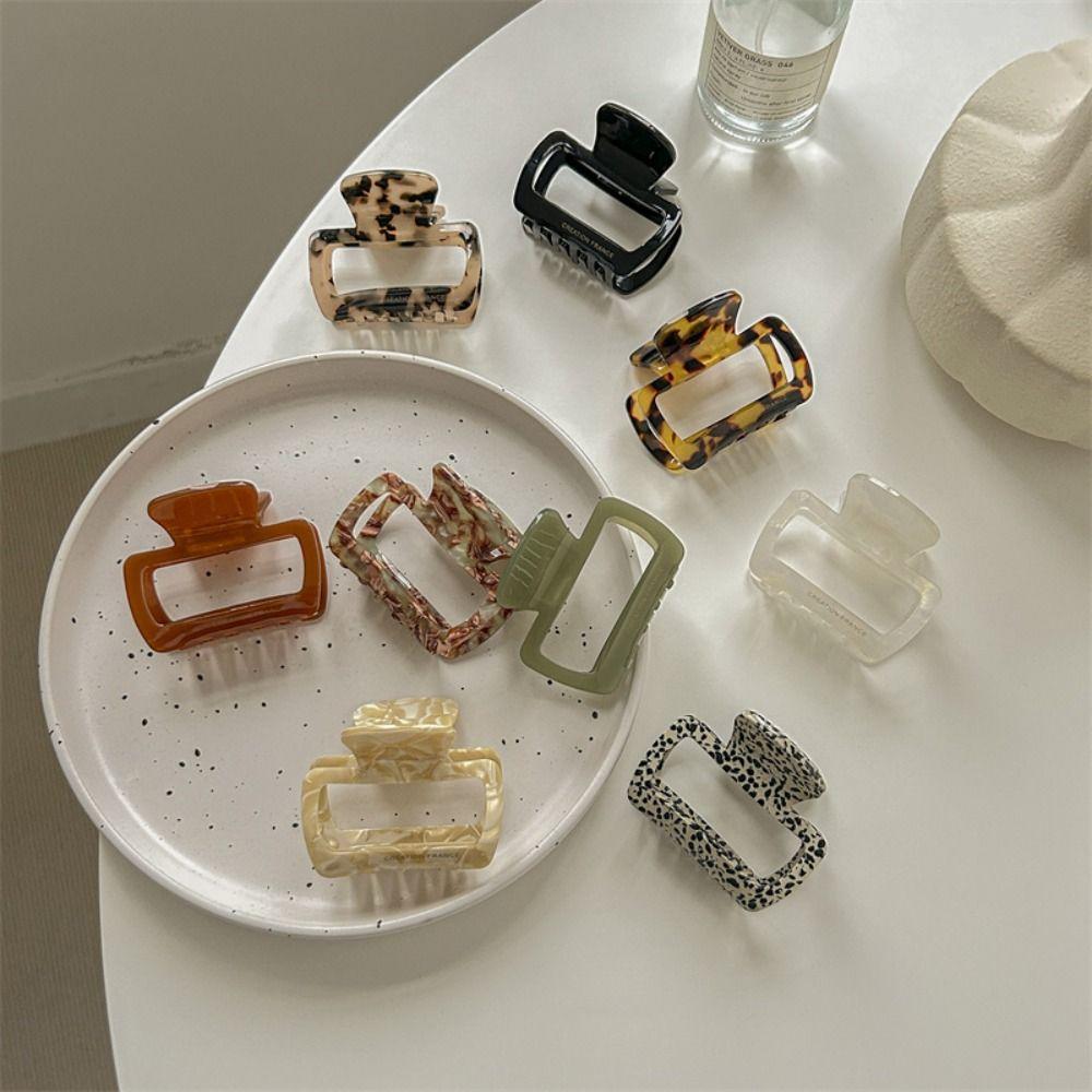 Haar-Greifklammer Acetat-Haarspangen Essigsäure Quadratische Haarspangen Retro Mini-Haarklammer Kopfschmuck