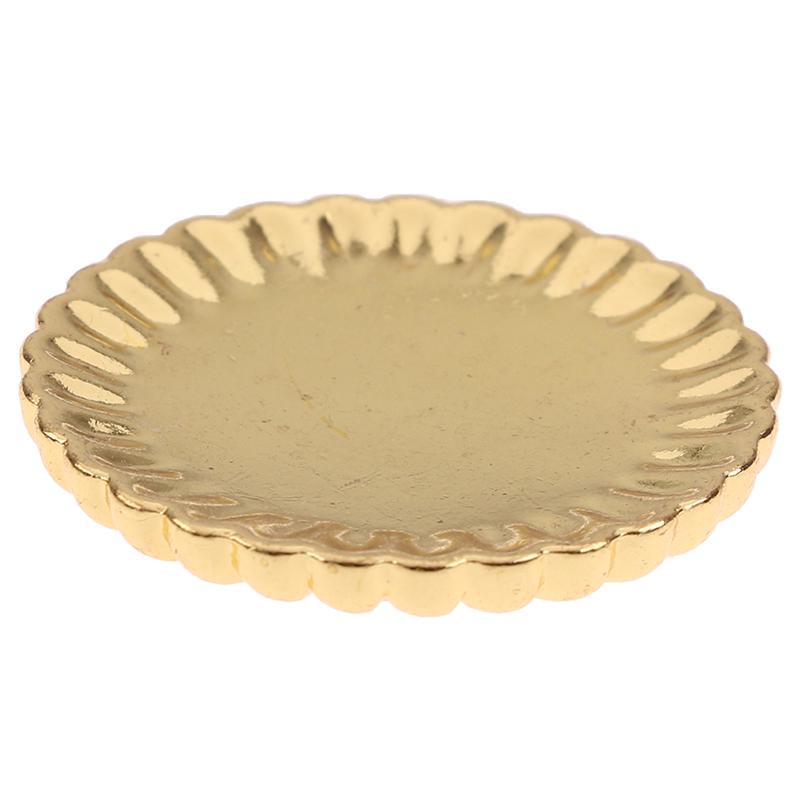 1: 12 Dollhouse Miniature Metal Tea Set Teapot Cup Plate Furniture Toys