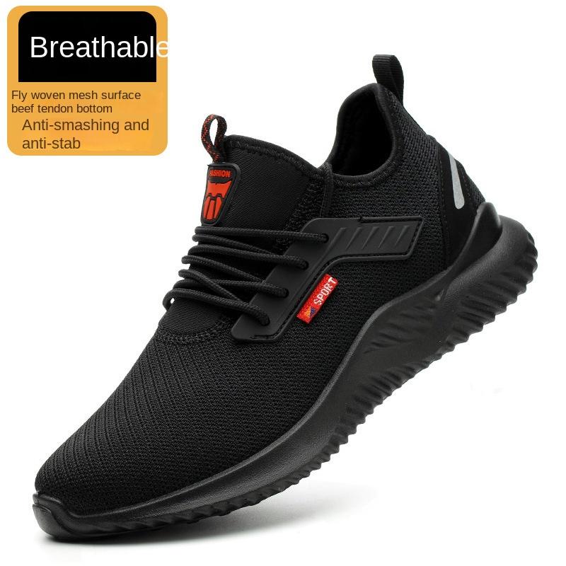 Labor Insurance Shoes for Men, Summer Breathable Work Shoes, Anti-smashing and Anti-piercing, Steel Bag Head Safety Shoes