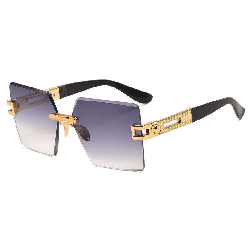 

New Frameless Diamond Cut Edge Sunglasses Fashion Brand Designer Women S Outdoor Sunshade Sun Glasses Uv400 Eyewear As shown