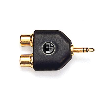 Conversion Connector Stereo D'Addario Mini(M)/RCA(F)x2 PW-P047C []