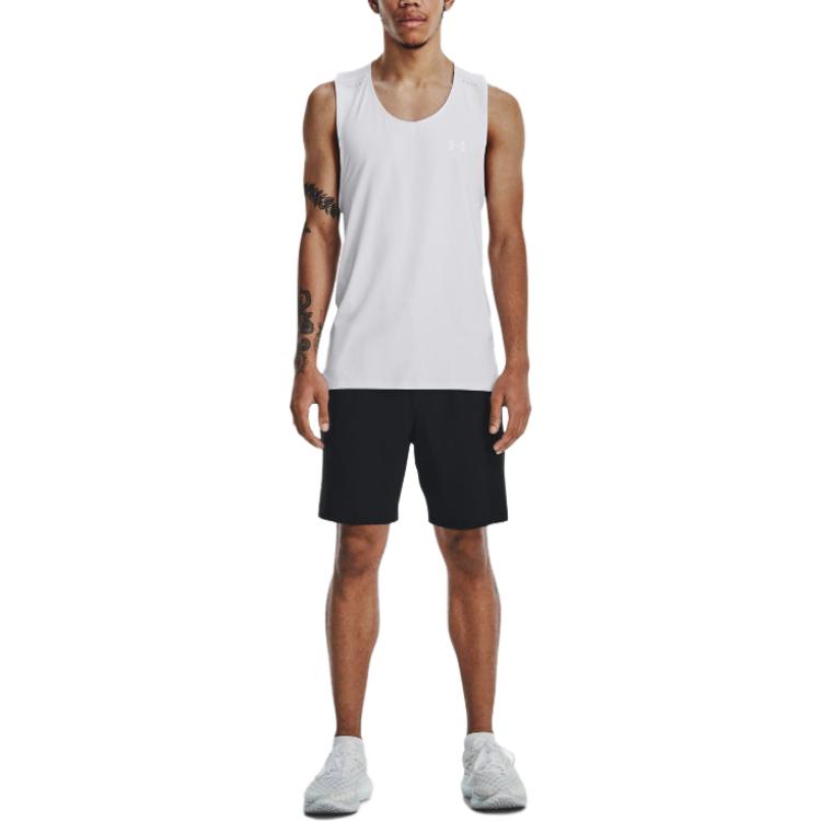 Under Armour Elastischer Bund Gerades Bein 7-Zoll Laufshorts Herren Unterteile Schwarz 1377003-001