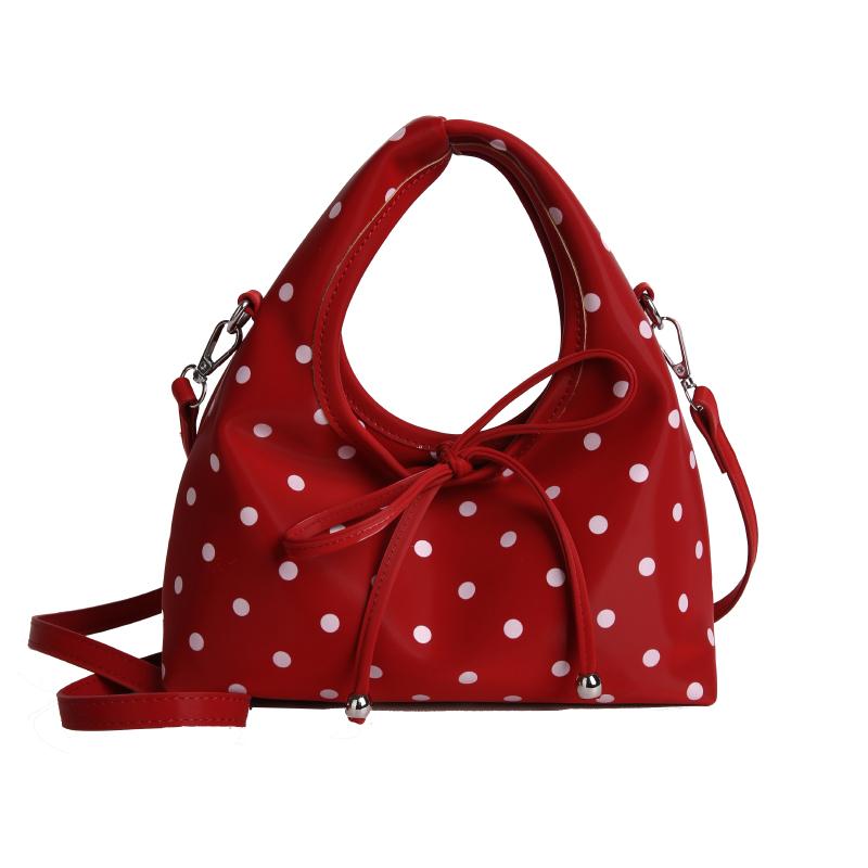 Fashi Borsa a Spalla da Donna con Fiocco a Farfalla e Pois Rotondi 2026 Nuove Borse a Tracolla Versatili Senso Avanzato per Lavoro e Tempo Libero Borse a Mano