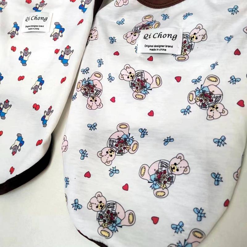 

Spring and Autumn Base Breathable Pet Vest Teddy Cat British Short Bi Bear Pomeranian Handsome Small Cartoon Dog Clothes XL Chest 50 * Back 40 about 10-6.5 kg