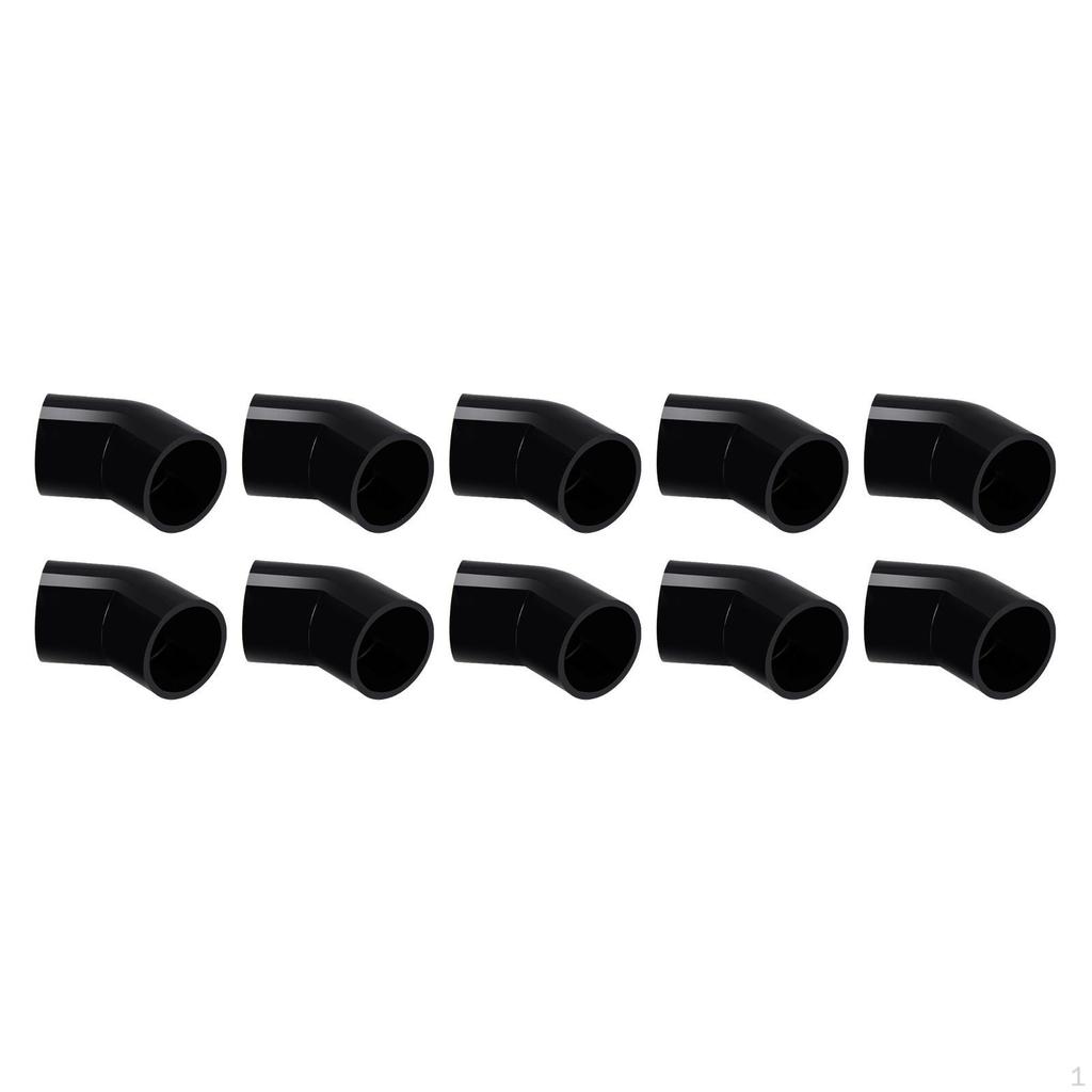 10 Pack PVC Pipe Connectors 45° Elbow Joint Fittings for DIY Greenhouse Construction