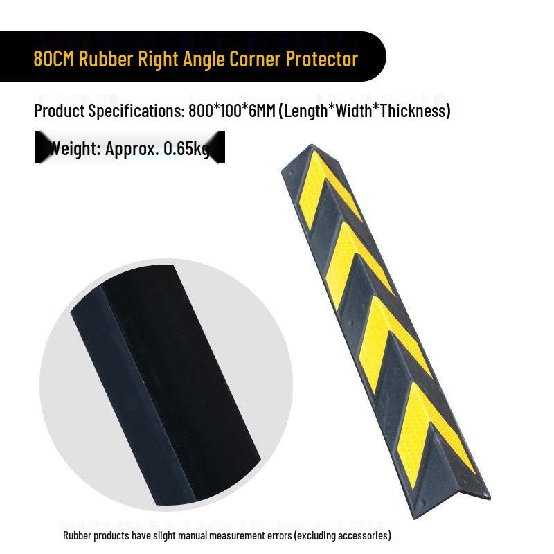 Светоотражающий резиновый угловой протектор для гаража - Противоударная краевая предупреждающая полоса