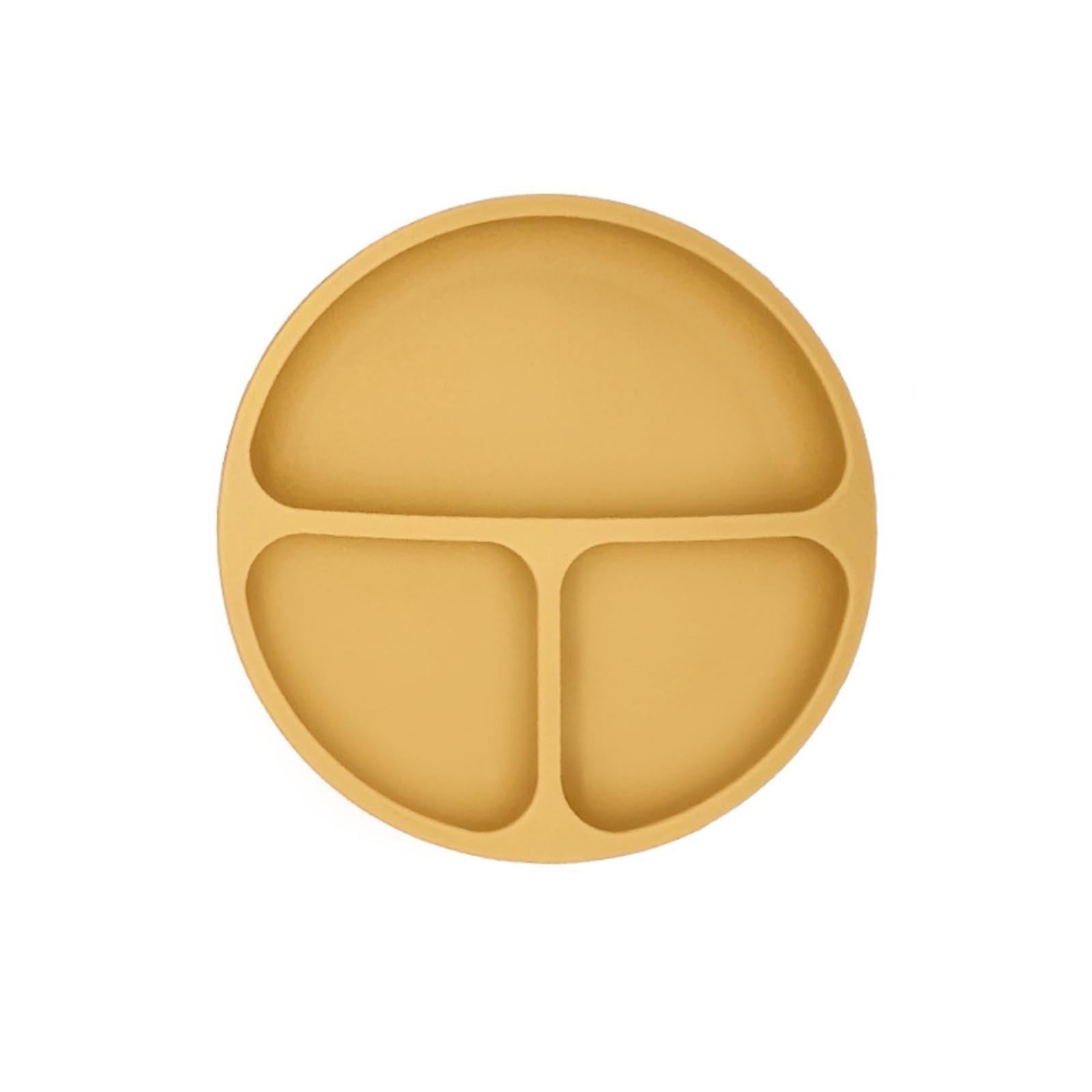 

Детский силиконовый поднос для еды, миска для детского питания с присоской One Size жёлтый