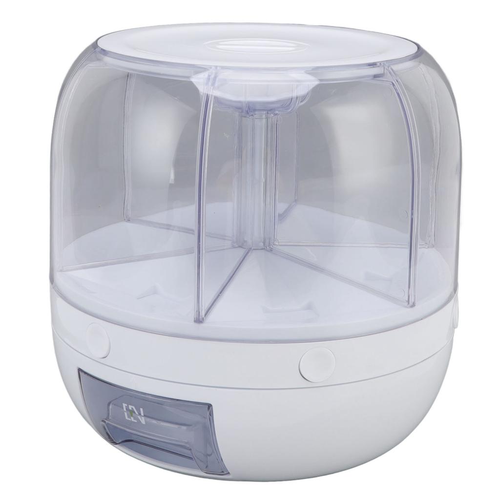 Grain Dispenser 6 Grids PP Rotation Insect Proof Grain Storage Organization for Home Kitchen