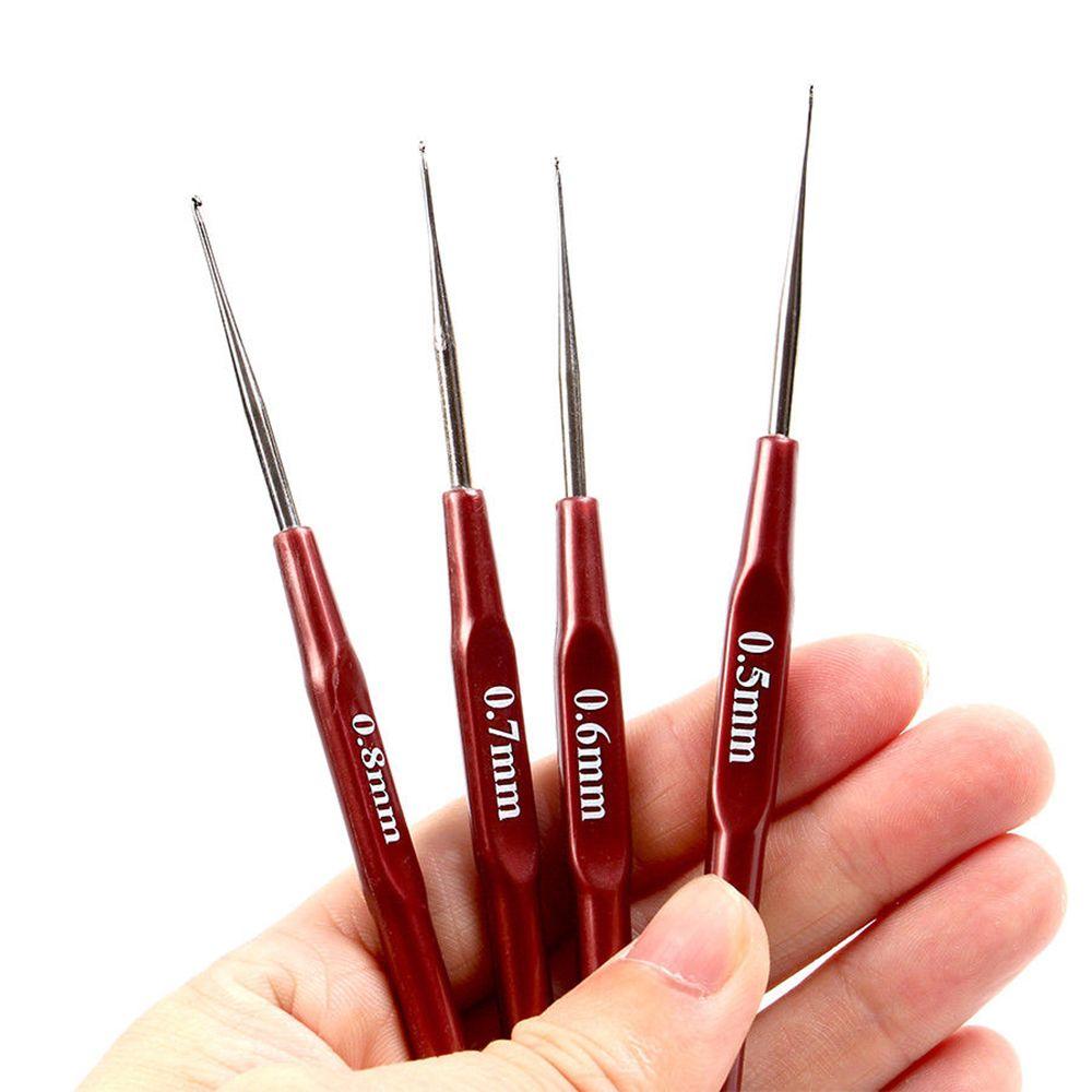 Werkzeuge machen Haaraccessoires Haarmachwerkzeuge Mikrohaken Häkelnadel Dreadlock Häkelnadeln