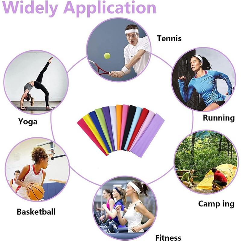 Sport Yoga Headbands, Soft Elastic Cotton Sweatband Yoga Stretchy Headband