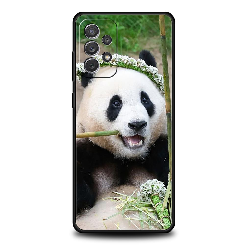 Phone Case For Samsung Galaxy A15 A13 A35 A55 A51 A71 A41 A31 A21S A03S A05 A17 A23 A25 A33 A53 A73 5G A07 4G Cover panda