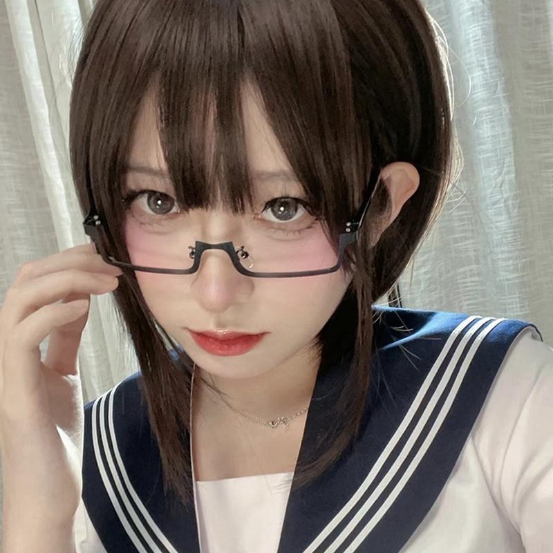 Anime Karakter Cosplay Halve Rand Bril Bril Accessoires Bril Decoratie Bril Hottie Feest Bril