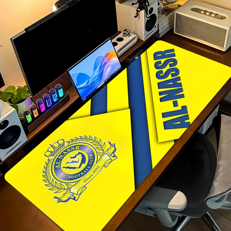 Al Nassr FC Print  Cushion Non-slip Laptop Tablet Big Mousepad XXL Mat Mini PC Playmat With Lock edge