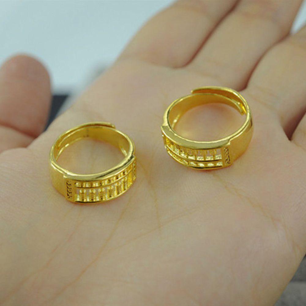 Maths Number Jewelry High Quality for Unisex Titanium Rings Opening Ring Abacus Ring Finger Ring