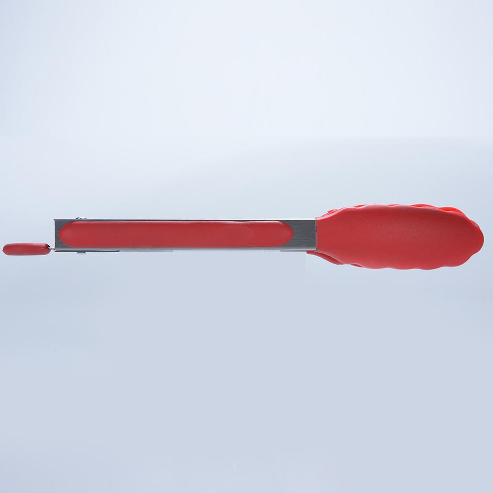 Healthy  Anti-Slippery Food Tong Heat-Resistant Clip Silicon Stainless Steel Pincer Kitchen Tool