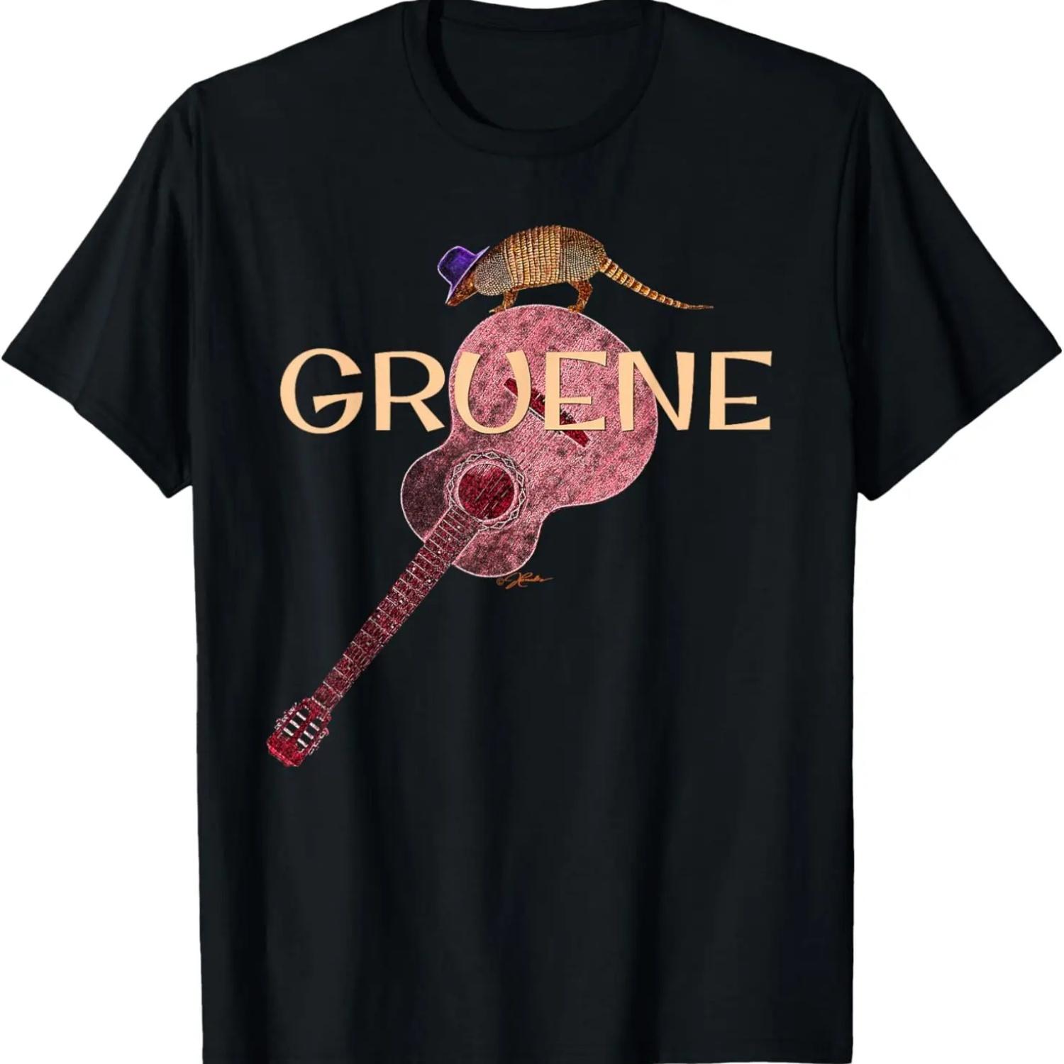 Gruene, Texas Armadillo_Guitar T-Shirt T-Shirt S чёрный