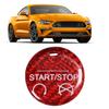 Red Carbon Fiber Engine Start Stop Button Cover Trim Decor Fit for Ford Mustang GT 15 19
