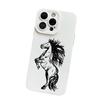 Black horse for Apple 15 mobile phone case iphone12promax case 14/13/11/XSMAX pupil eye 16