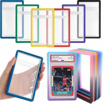 35Pt Psa Bewertete Karte Hülle Gradient Silikon TPU Stoßfänger Hülle Schutz für Sportspiel Pokemon Karte Display Hüllen Skin