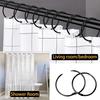 12PCS Circular Shower Curtain Hooks Rust Proof Curtain Rings Curtain Hang Holder  Curtain Rod