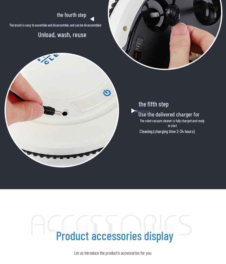 Smart Dual-Use Vacuum: Wet/Dry Mopping Robot - 3-in-1 Sweeping, Suctioning & Mopping Machine