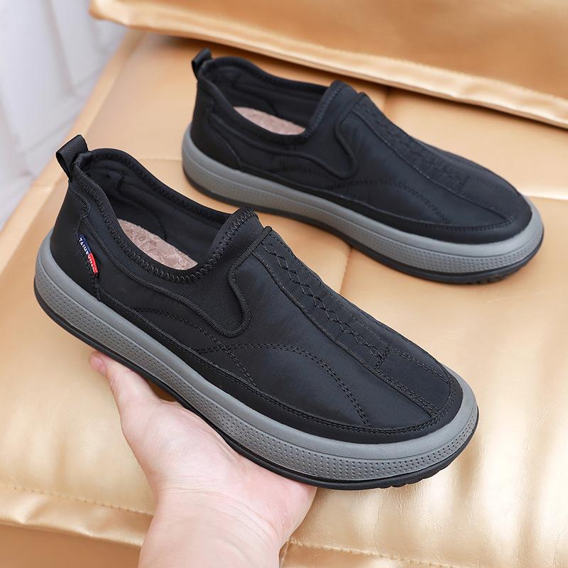 Cloth shoes men's  non-slip breathable comfortable one-pedal casual shoes middle-aged and elderly father shoes