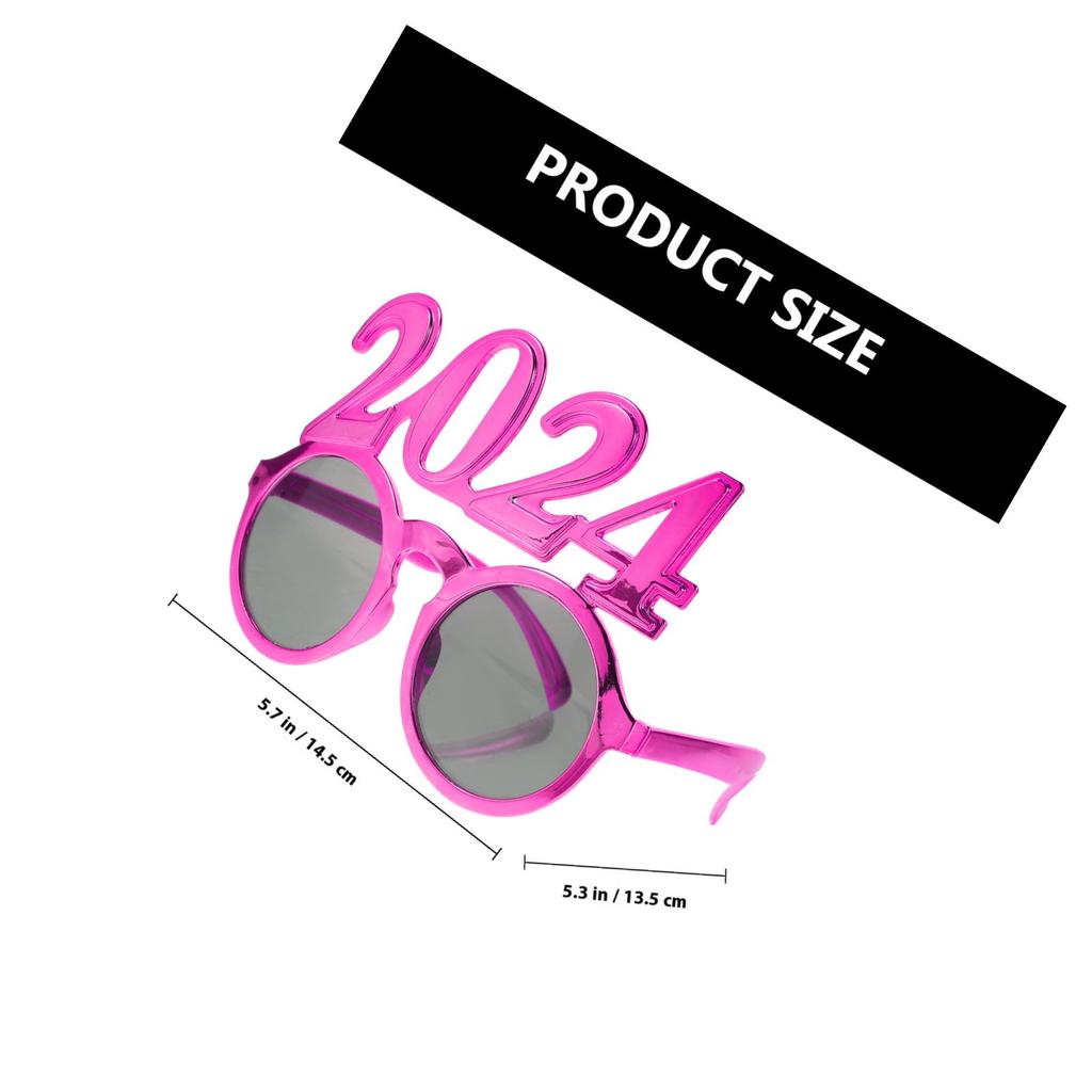 Creative 2026 Eyewear for New Year Party Bright Fun Glasses Made of Reliable Pc Material Perfect for Graduation Celebration