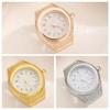 Fashion Alloy Ring Watch Stainless steel Full Inlay Diamond Diamond Rings Watch Quartz Watch Jewelry Gift