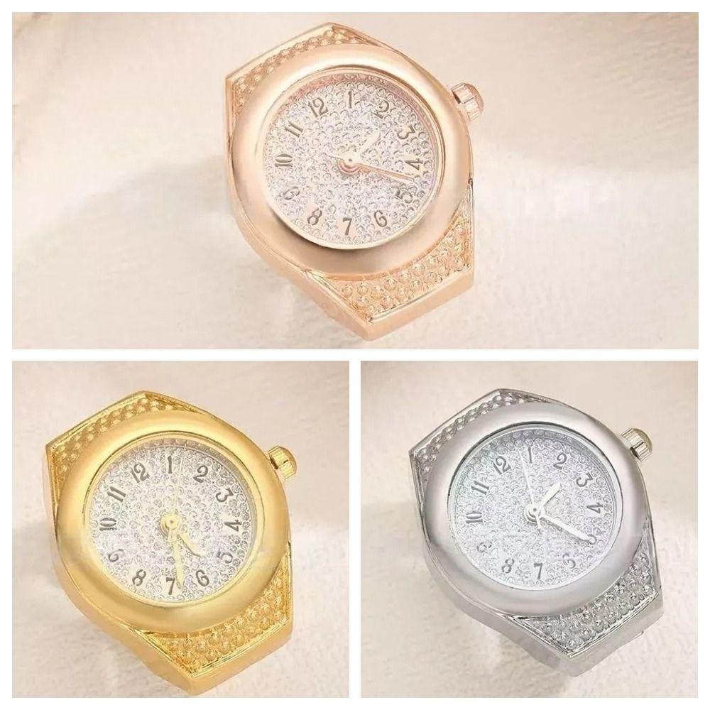 Fashion Alloy Ring Watch Stainless steel Full Inlay Diamond Diamond Rings Watch Quartz Watch Jewelry Gift