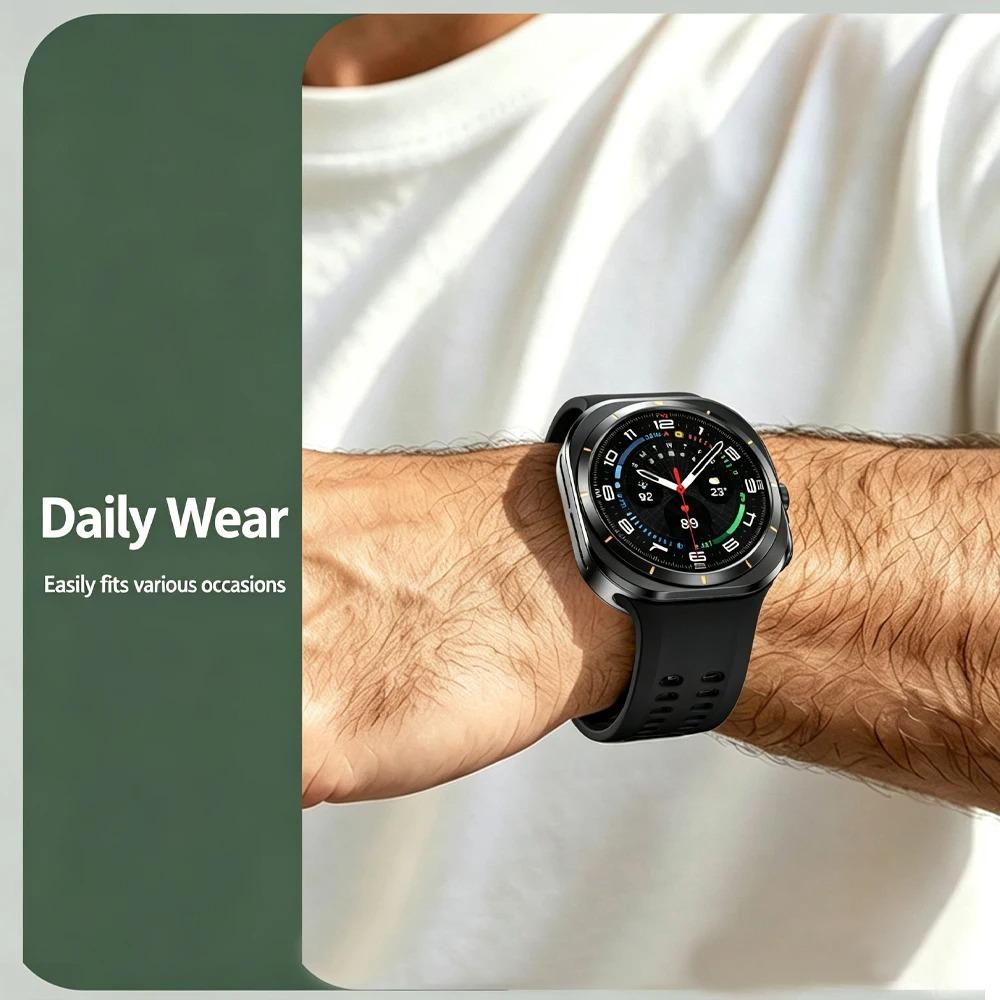 Breathable Silicone Strap for Samsung Galaxy Watch Ultra 2 1 47mm Official Replacement Wristband for Galaxy Watch Ultra 2026 3
