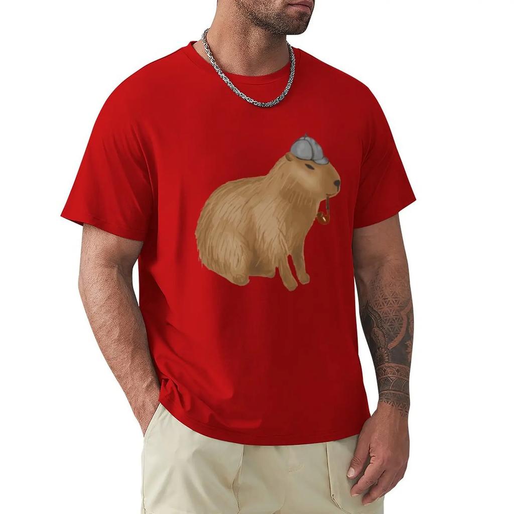Capybara Baseballkappe Sherlock Capybara Klassische Trucker-Mütze Sommermann Outdoor-Sport-Print Baseballkappen