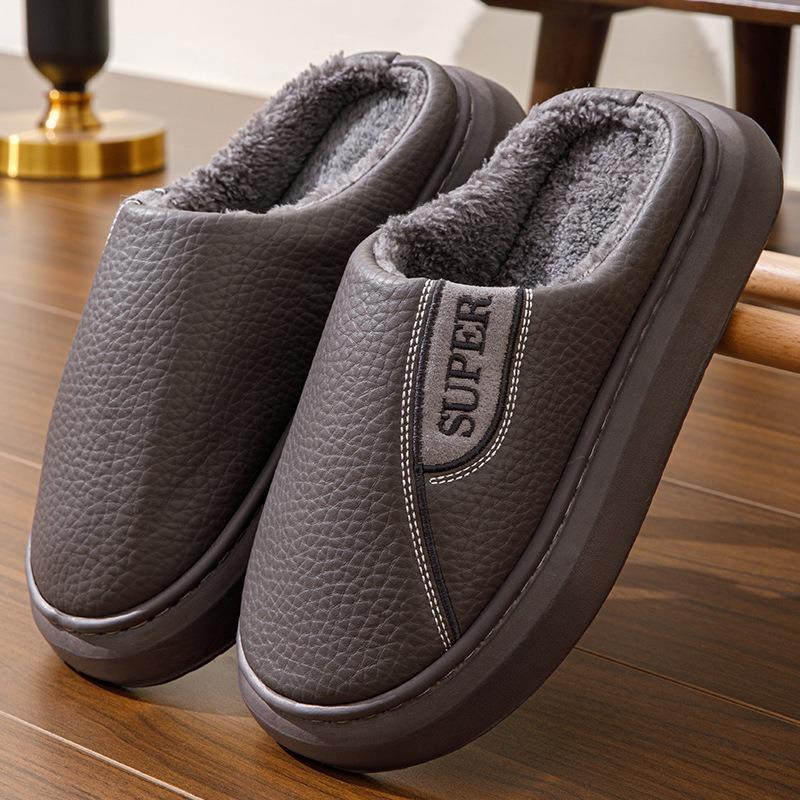 Winter cotton slippers men's special new home indoor non-slip warm cotton shoes with velvet thick soles