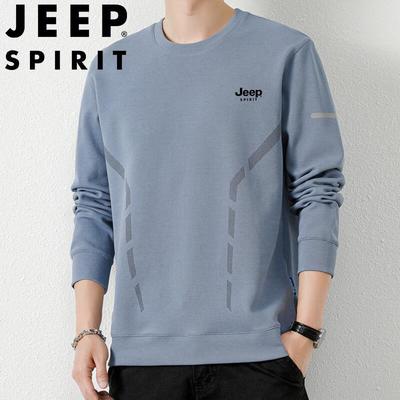 JEEP SPIRIT Men's Long-Sleeved Crew Neck Sweatshirt