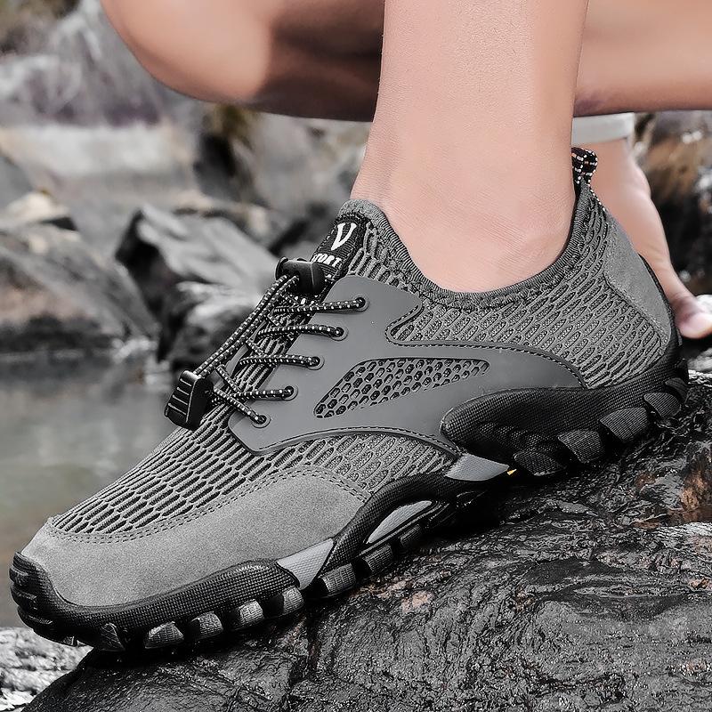 Letnie buty do brodzenia w rzece, na plażę, do noszenia na co dzień, szybkoschnące, antypoślizgowe, outdoorowe, oddychające, ażurowe buty wędkarskie dla mężczyzn