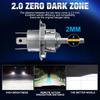 2 Adet Canbus H4 LED Far Ampulü Yüksek Düşük Işın 30000LM Araba Motosiklet Işıkları 24SMD CSP Çipli Turbo LED Diyot Lamba Oto Moto Farlar 12V 6500K Beyaz