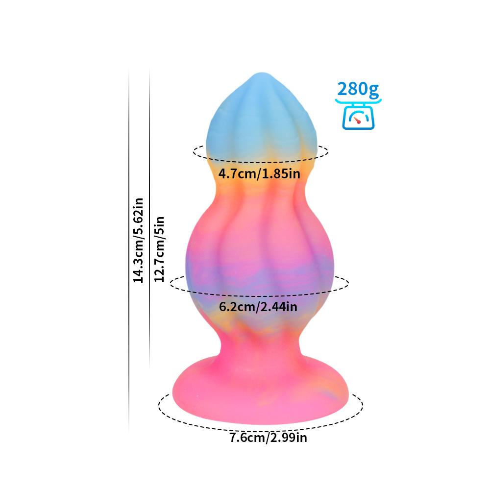Thick Colourful Glow-In-The-Dark Gourd Shaped Anal Plug Female Apparatus Sm Erotic Toys Adult Masturbation Supplies Dildo