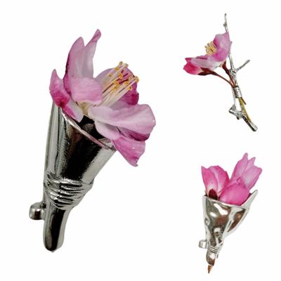 Blomformad Blomsterbukett Broscher Metall Slagspännen Ny Legeringsbrosch Gåvor