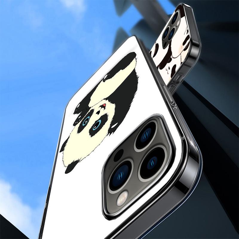 Cartoon Cute Panda Bear Phone Case For iPhone 17 Air 16 Pro Max 16E 15 + 14 Plus 11 12 13 Mini 7 8 SE Gift Print Cover Fundas 17