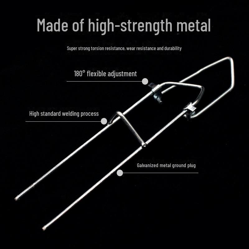 Stainless Steel Fishing Rod Bracket With Ground Plug-In Platform - Fishing Gear Supply