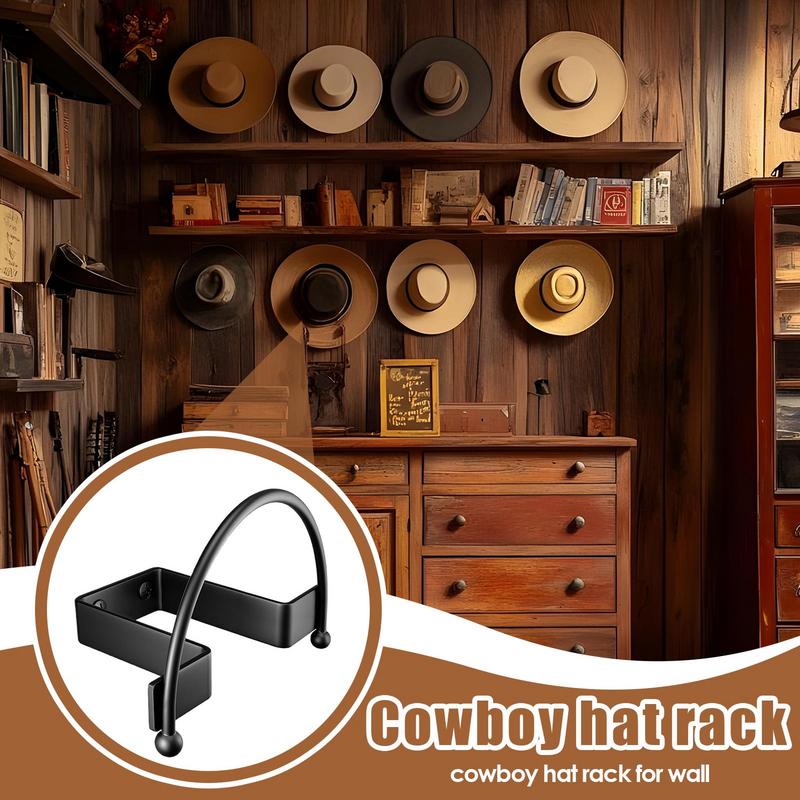 Cowboy Hat Holder 4X Cowboy Hat Organizer Storage Shelf With Hooks For Western Baseball Caps Heavy Duty Space Saving