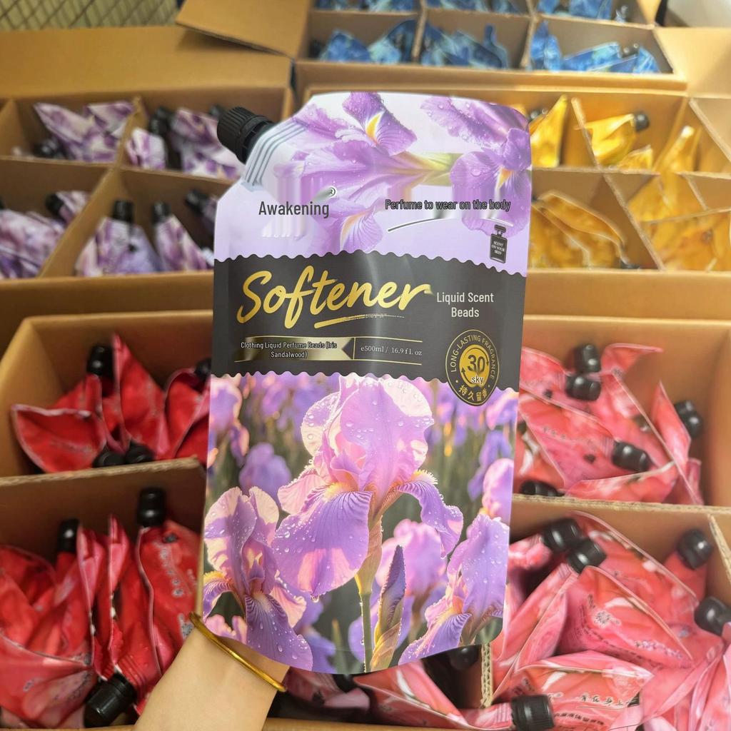 Awakening Mu Scent Concentrated Liquid for Clothes with Long-lasting Deodorizing Scent Beads, Fabric Softener, Anti-static, and Softening Properties.