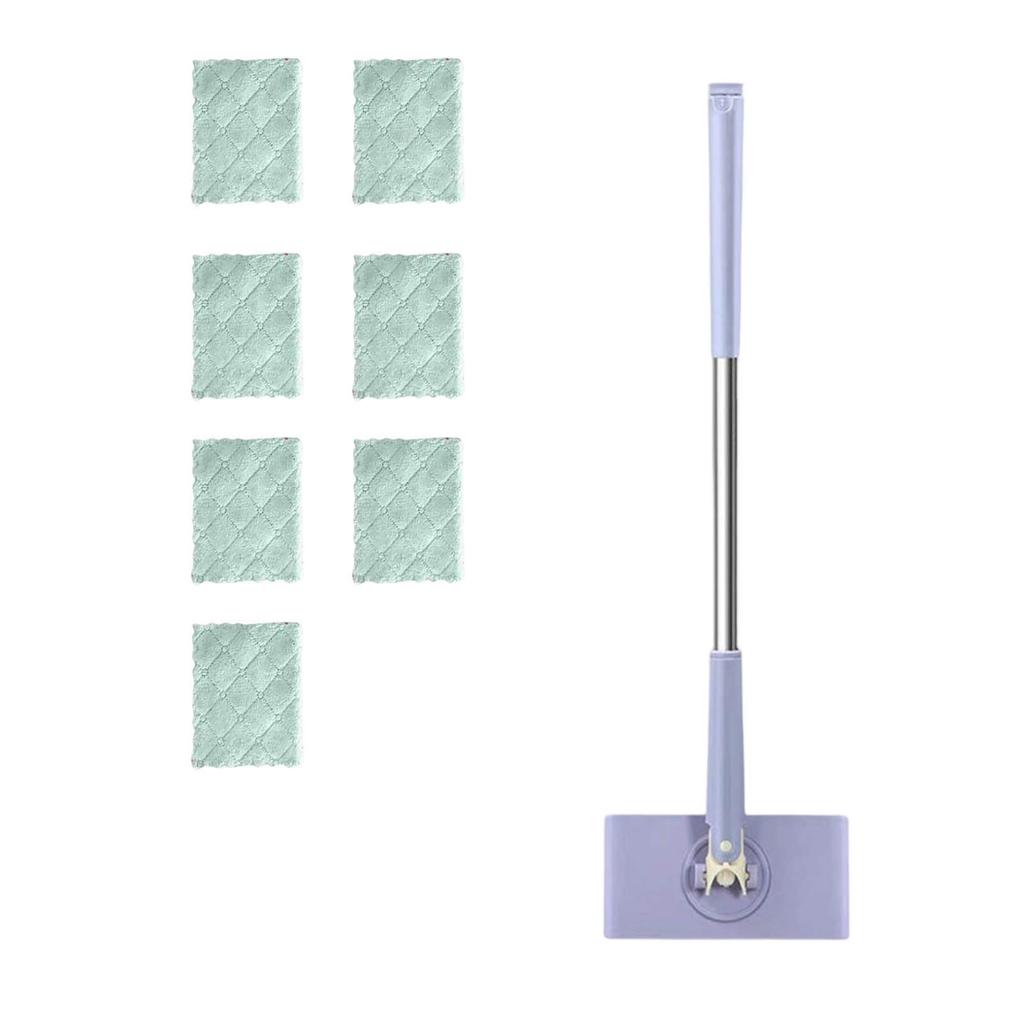 Verbesserter Grip-Mopp, Wischmopp mit automatischem, freihändigem Schiebe-/Ziehgriff, 360° drehbarem Kopf, geeignet für Bad und Küche