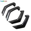 For VW For Volkswagen T-ROC TROC 2017-  2024 Carbon Fiber Car Inner Door Armrest Handle Cover Trim Interior Accessories