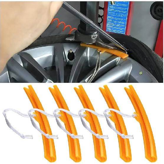 AICEL Car Tire Changing Rim Protector, 5 Pcs Wheel Changing Rim Savers, 15Cm Auto Tire Changer Guard Edge Saver Tool, Fixing Tyre Rim Protective
