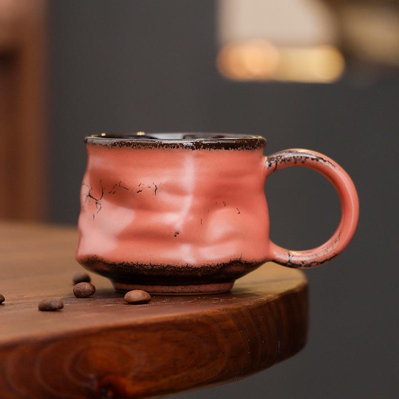 Kiln-Changed Ceramic Coffee Cup American Retro Cup Afternoon Tea Cup High Value Household Mug