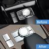 6Pcs Center Console Multimedia Button Cover For 14-15 Mercedes Benz E Class W212
