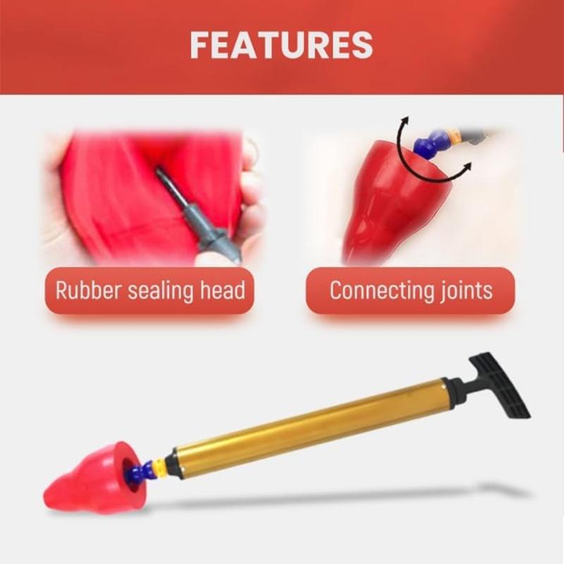 High Pressure Pneumatic Toilet Plunger Fast Unclogging Tool For Bathroom Sink Shower Drainages Elastic Rubber Seal Head
