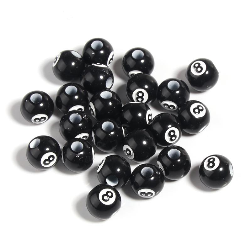 50 Pcs/bag Rugby, Basketball, Volleyball Acrylic Beads for Early Education & Handmade Crafts